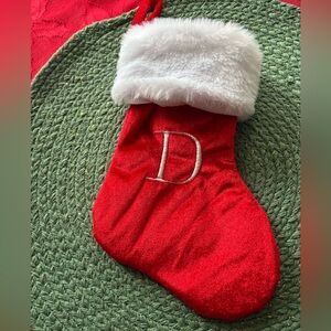 Red Christmas Stocking with White Fur Trim